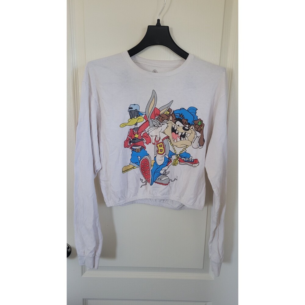 Women's Looney Tunes Crop Top Long Sleeve Shirt